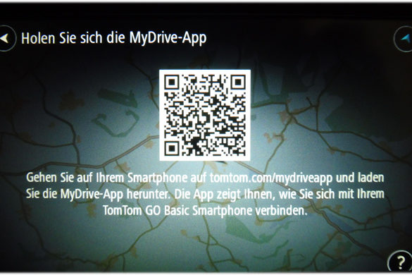 TomTom Go Basic QR-Code für Verbindung zum Smartphone