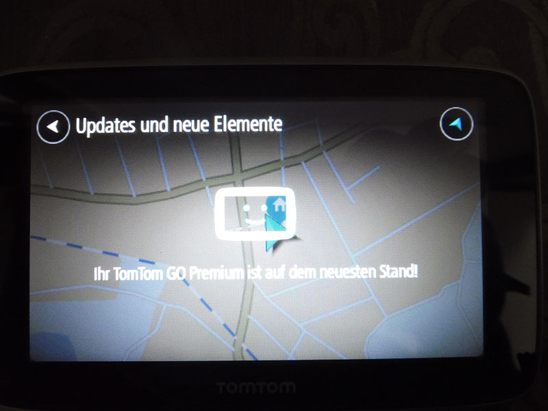 TomTom Go Premium ist nach dem Update auf dem aktuellen Stand vom Kartenmaterial