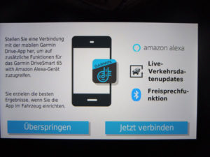 Garmin Drive Smart 65 mit Alexa Verbindung zu Live-Dienst via Smartphone herstellen